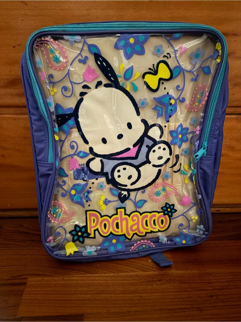 90s original Sanrio Pochacco Clear Front Backpack